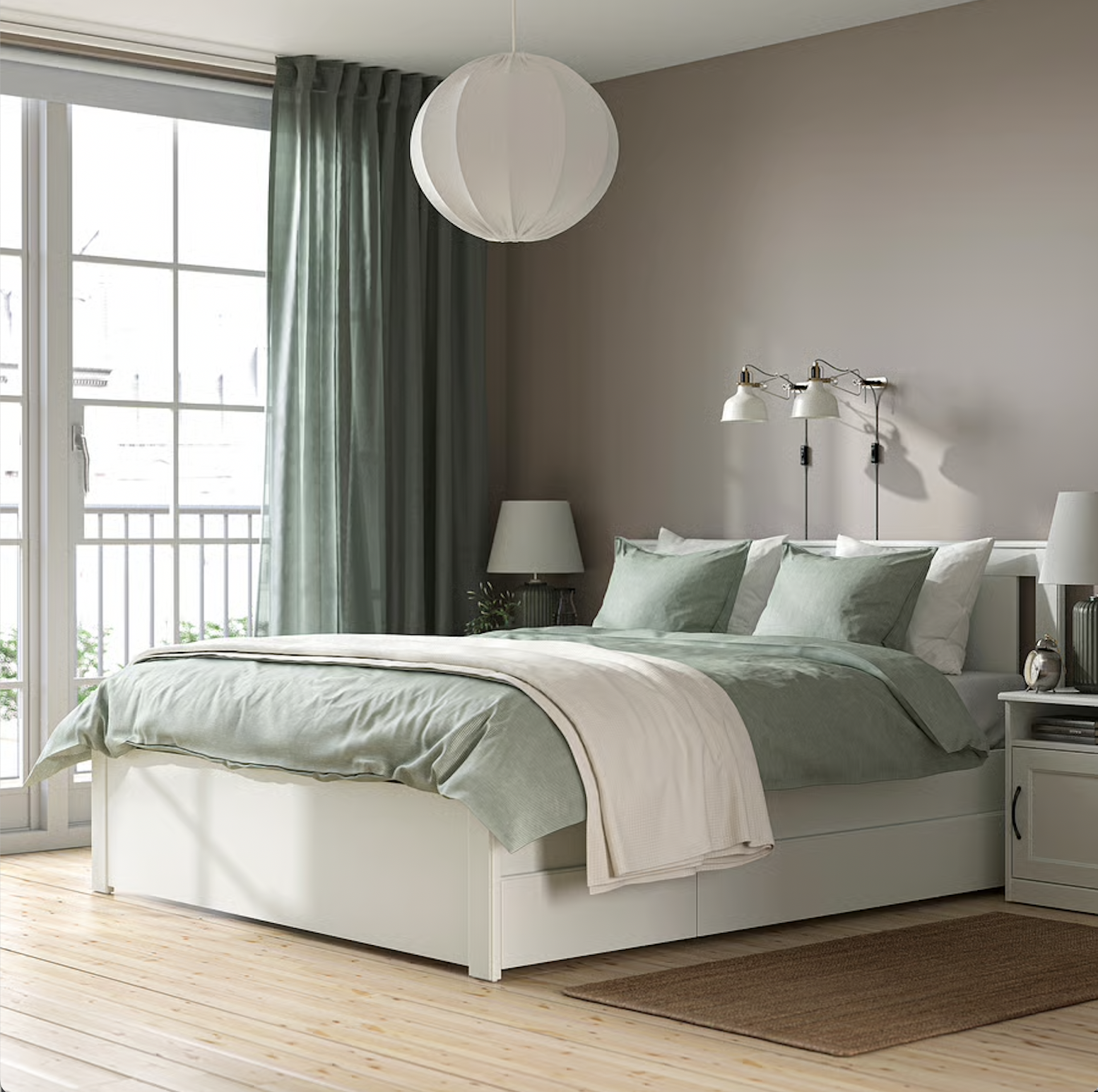 Cadre de lit+2boîtes de rangement