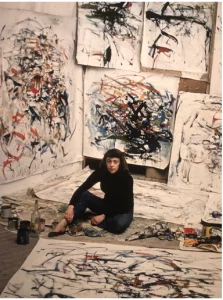 Dean Loomis, Joan Mitchell dans son atelier / in her studio, 1956. © Dean Loomis / THE LIFE Picture Collection / Shutterstock.
