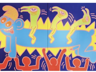 Keith Haring, Untitled, June 10, 1984, acrylic on canvas, 94 x 188 in | 238,8 x 477,5 cm