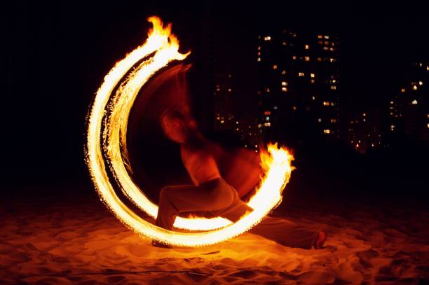 spectacle avec du feu