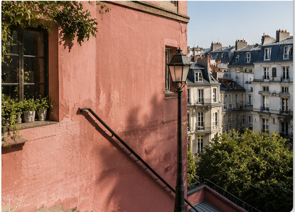 Vue du quartier de Belleville à Paris