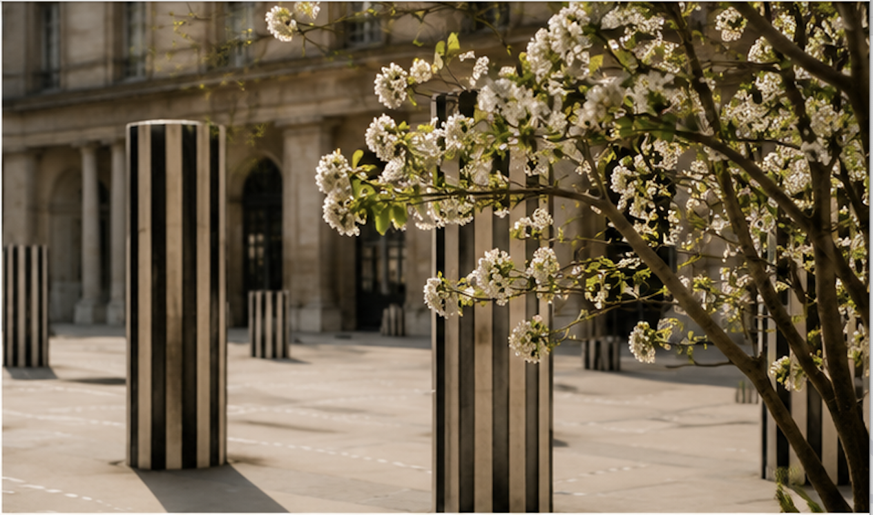 Les colonnes du Palais Royal à Paris