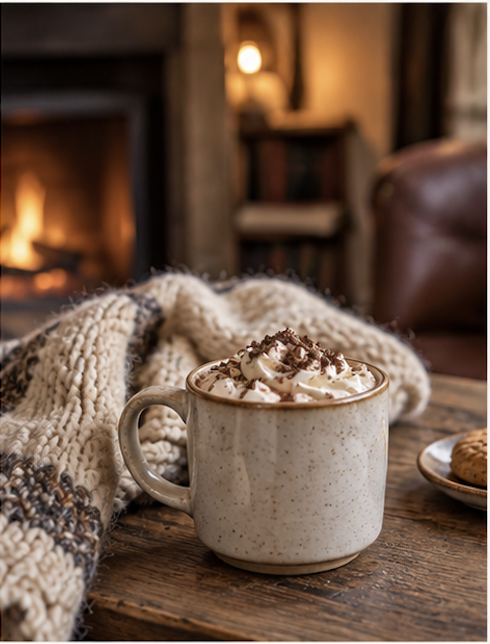 Chocolat chaud et plaid dans une ambiance parisienne hivernale
