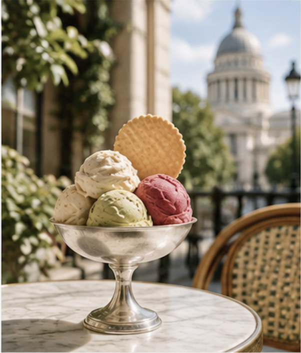 Coupe de glaces artisanales à Paris