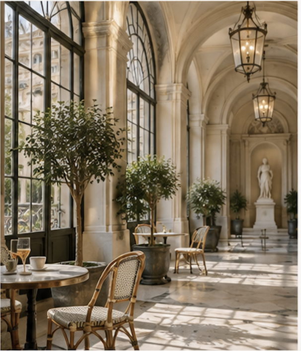 Intérieur frais et lumineux pour échapper à la chaleur à Paris