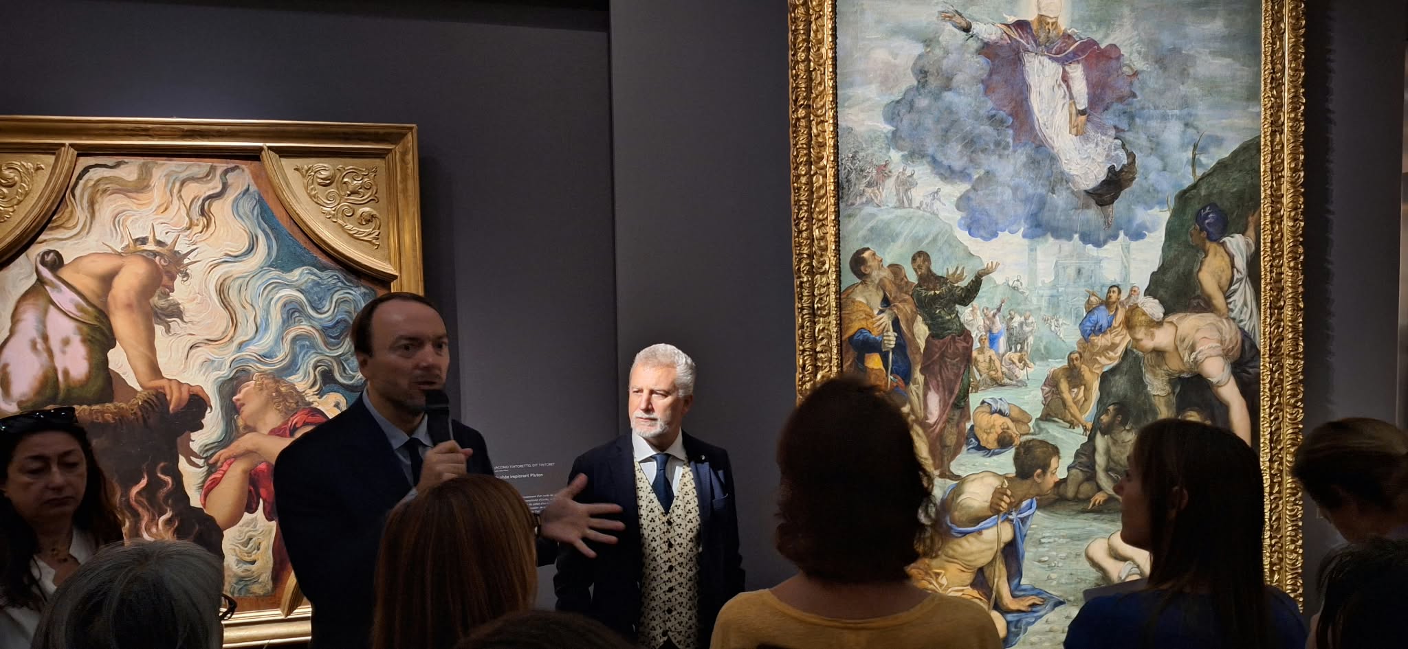 Présentation de l'exposition Éternel Tintoret par les commissaires au vernissage presse